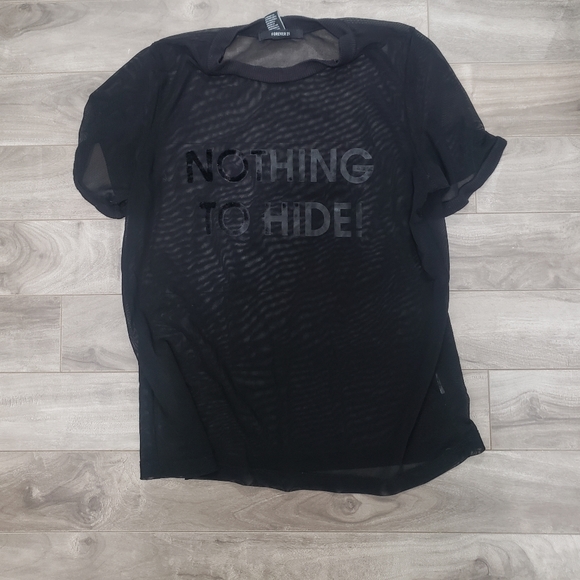 ★ 3 for $10 ★ 'Nothing To Hide' mesh tee - Picture 1 of 3